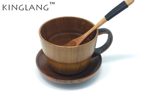 Japanese Style Natural Wooden Coffee Milk Cup