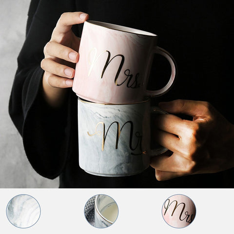 Ceramic MR MRS Coffee Cup