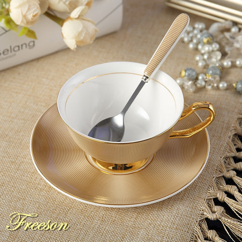 Luxury Gold Bone China Tea Cup