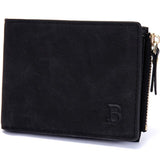 Vitage Zipper Men Wallets Leather Wallet