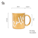 Entertime Electro-Plating Ceramic Coffee Cup