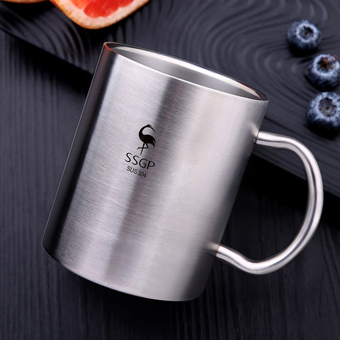 Stainless Steel Coffee Double Layer Anti-Scald Cup